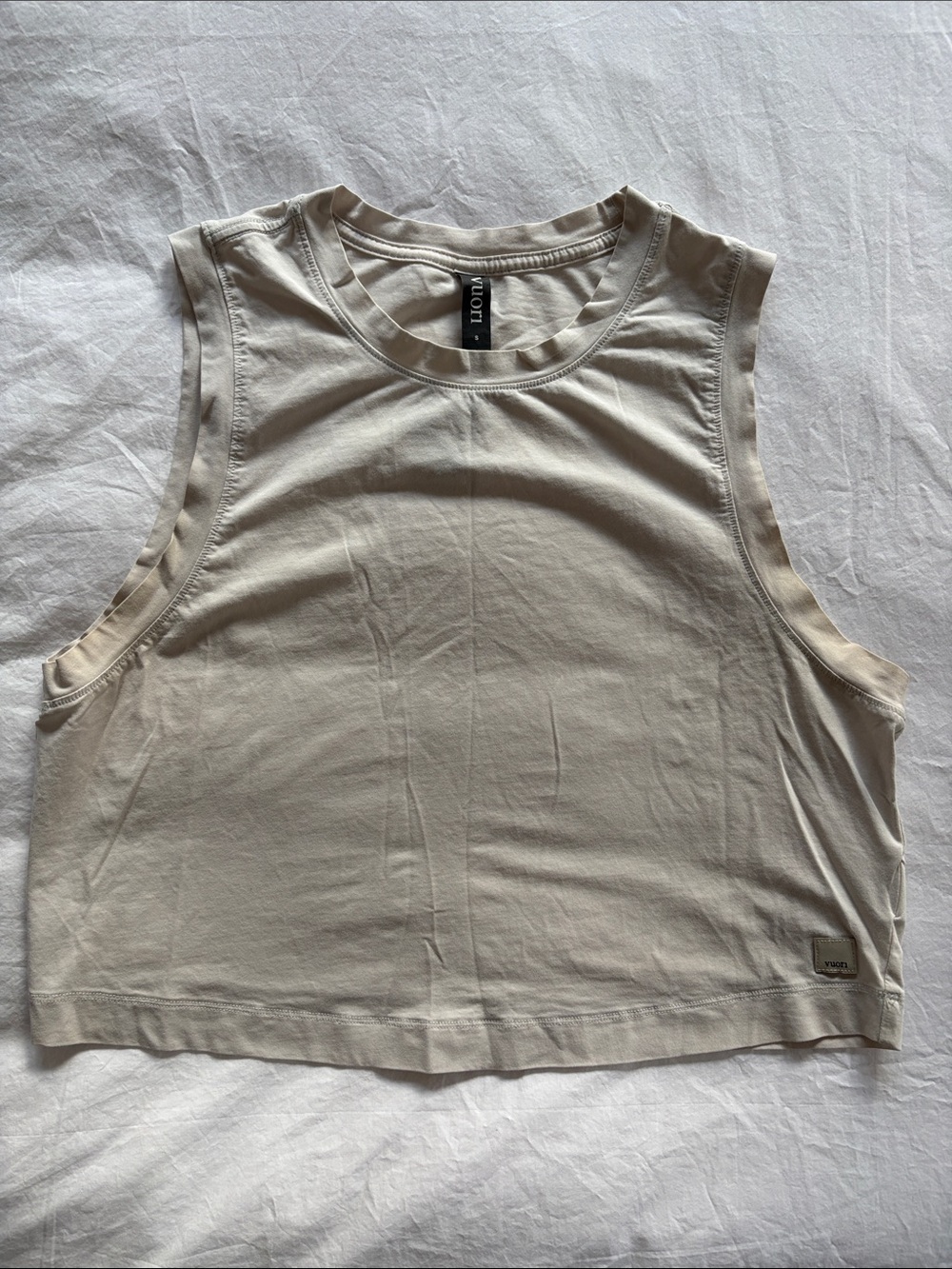 Vuori muscle tank top - bone, small